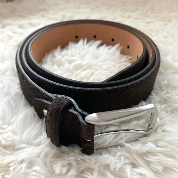 NEW Suitsupply Brown Suede Leather Belt 42 NWOT